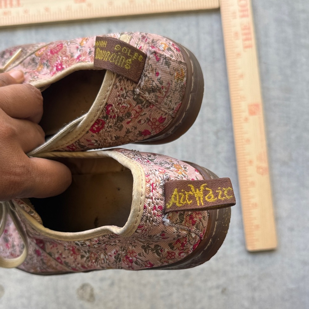Dr. Martens Pink Floral Women's sneaker canvas comfy Flats - Picture 4 of 11